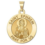 Saint Ephrem Round Religious Medal