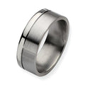 Titanium Grooved Approx. 0.31 Inch Polished Wedding Band