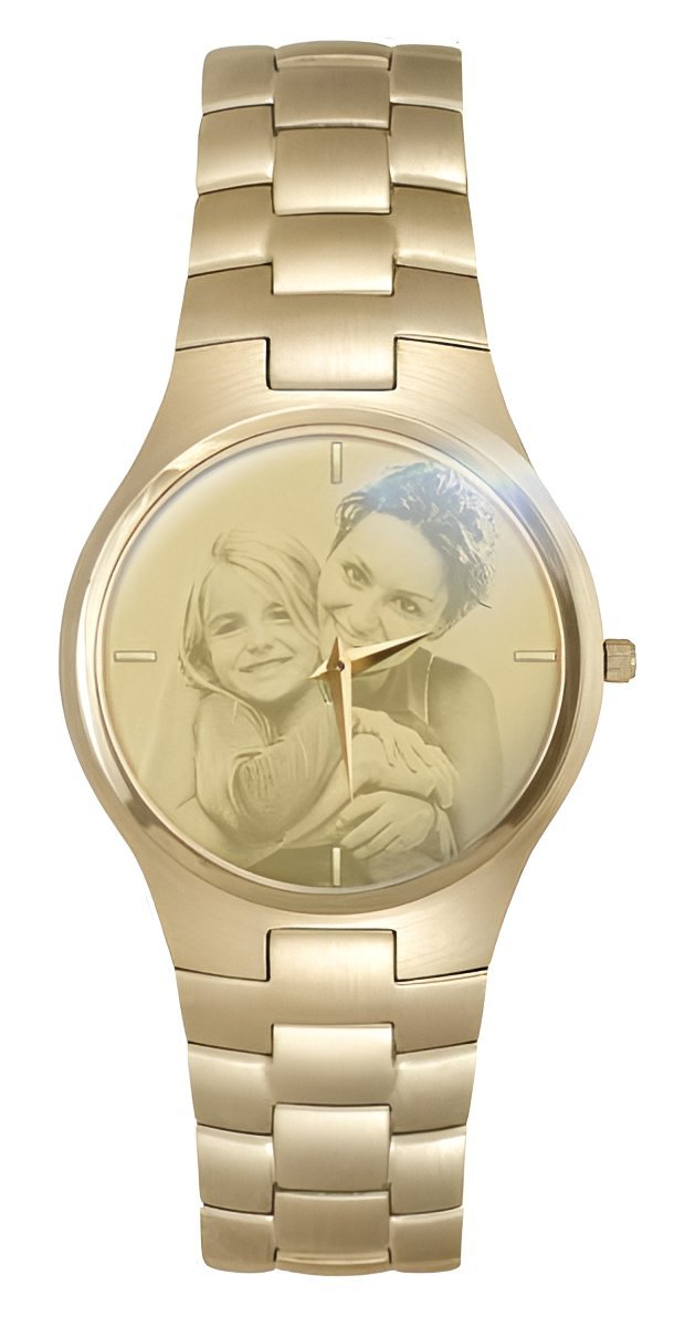 Men’s Custom Swiss QuartzLine Photo Laser Watch