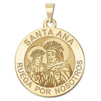Santa Ana Round Religious Medal