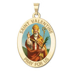 Saint Valentine Oval Color Religious Medal