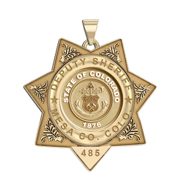 Personalized Colorado Deputy Sheriff Badge with Your Number