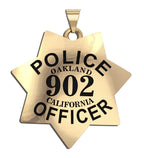 Personalized California 7 Point Star Police Badge with Your Department, Rank and Number