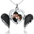 Angel Wing Heart Photo Locket