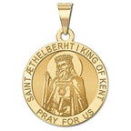 Saint Aethelberht Round Religious Medal