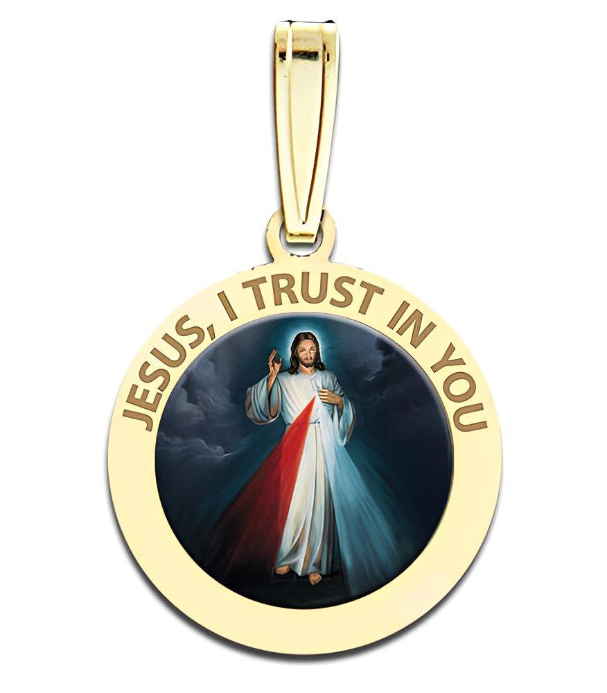 Divine Mercy Round Color Medal