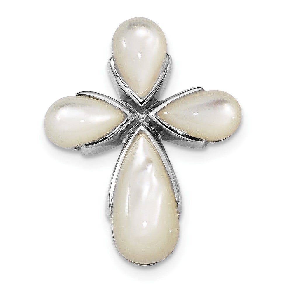 Mother Of Pearl Cross Chain Slide