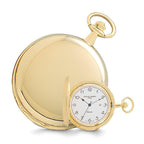 Gold-Plated Polished Finish Hunter Case Quartz Pocket Watch