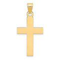 14K Polished Cross Charm