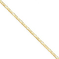 14K Approx. 0.12 Inch Concave Figaro Link Chain