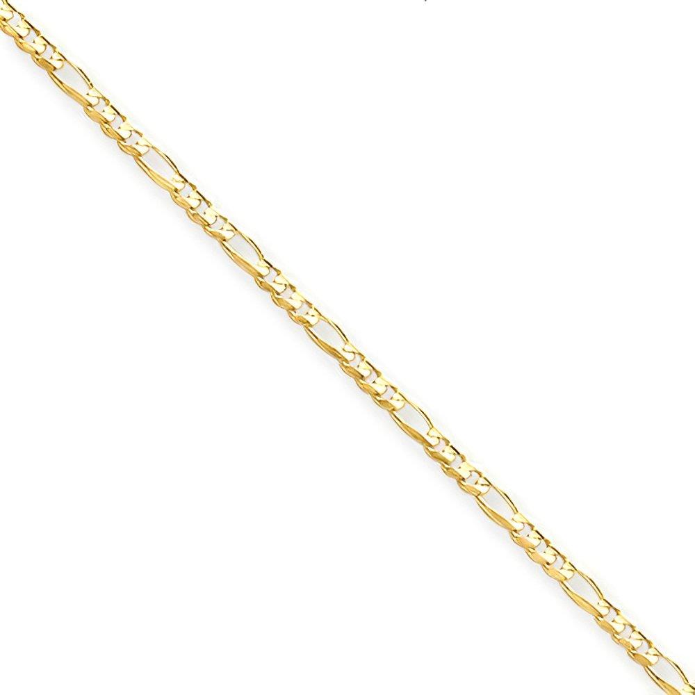 14K Approx. 0.12 Inch Concave Figaro Link Chain
