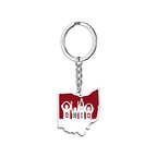 Ohio Color Enamel Outline Keychain