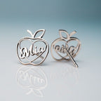 Personalized Teacher Apple Earrings