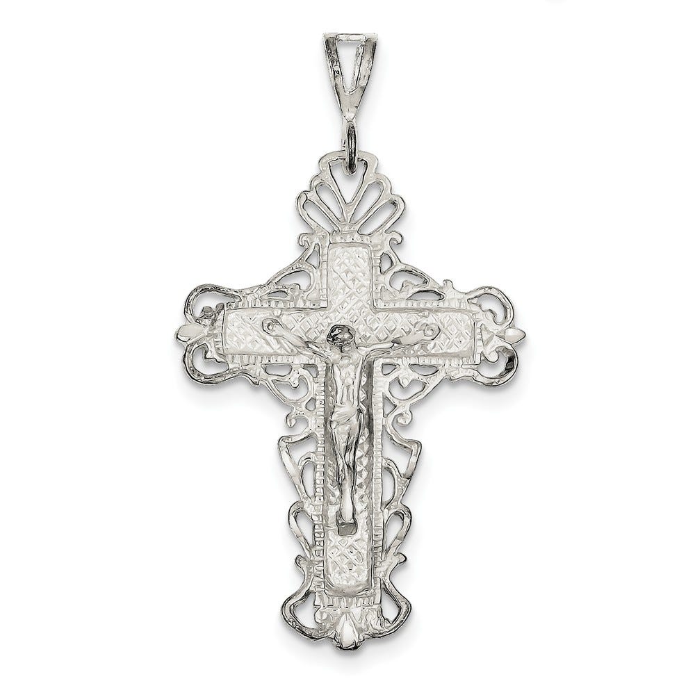 Diamond-Cut Crucifix Pendant