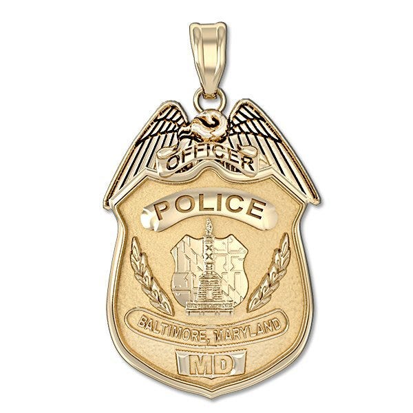 Personalized Baltimore, Maryland Police Badge with Your Rank and Badge Number