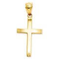14K Gold Polished Cross Charm