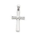 14K White Gold Hollow Cross Pendant