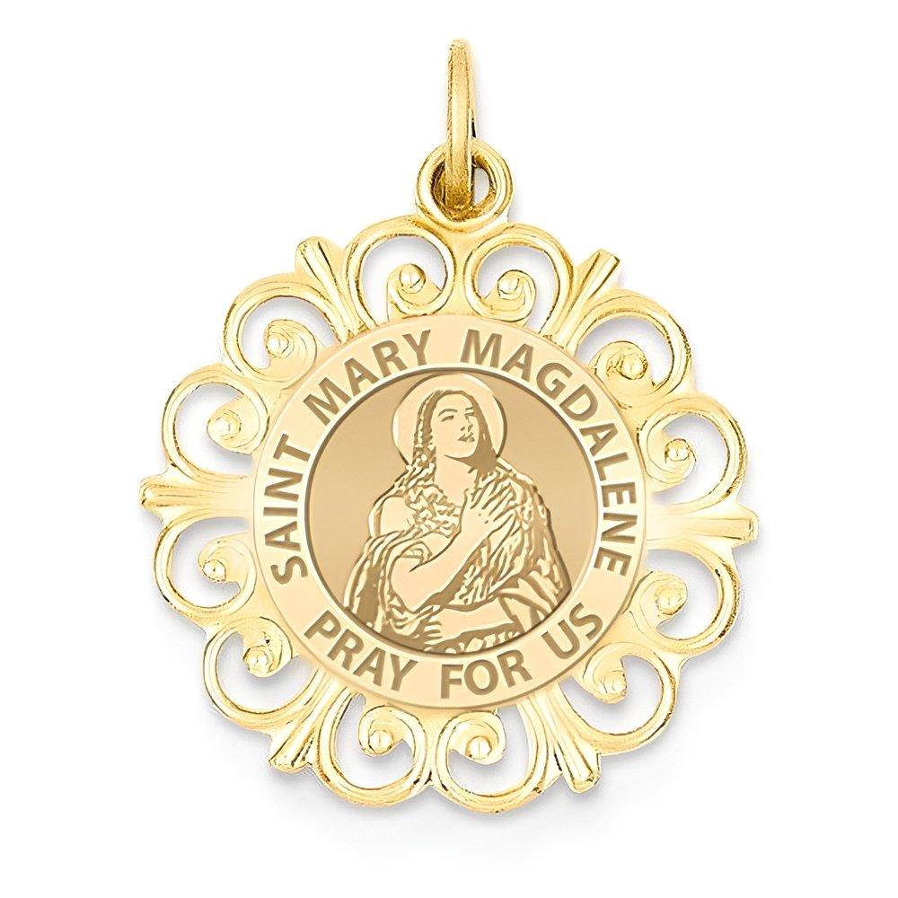 Round Filigree Saint Mary Magdalene Medal
