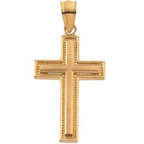 14K Yellow Gold Cross Pendant