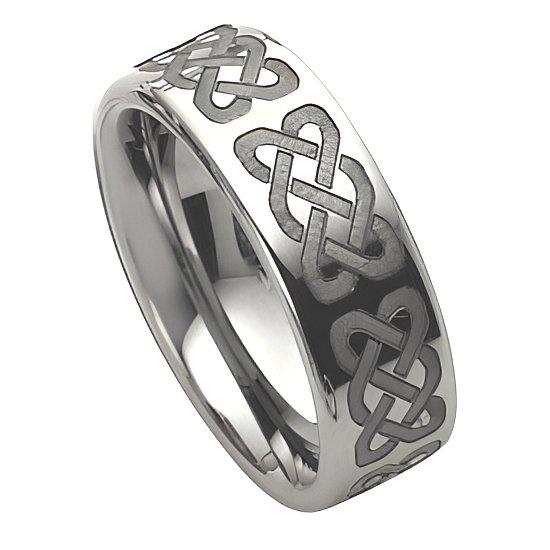 Dura Tungsten Approx. 0.31 Inch Celtic Knot Polished Wedding Band