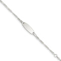 Custom Engraved Sterling Silver Children's Figaro Link ID Bracelet