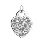 Custom Fingerprint Heart Charm or Pendant