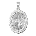 Miraculous Medal Scalloped Oval