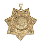 Personalized Correction Officer Badge Necklace or Charm - Shape 1