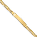 Custom Engraved 14K Gold Women's Curb Link ID Bracelet