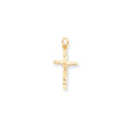 10K Solid Polished Crucifix Pendant
