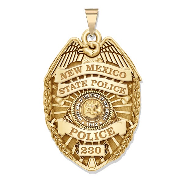 Personalized New Mexico State Police Badge with Your Number