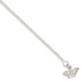 Sterling Silver Butterfly Charm with 1 Inch Ext.