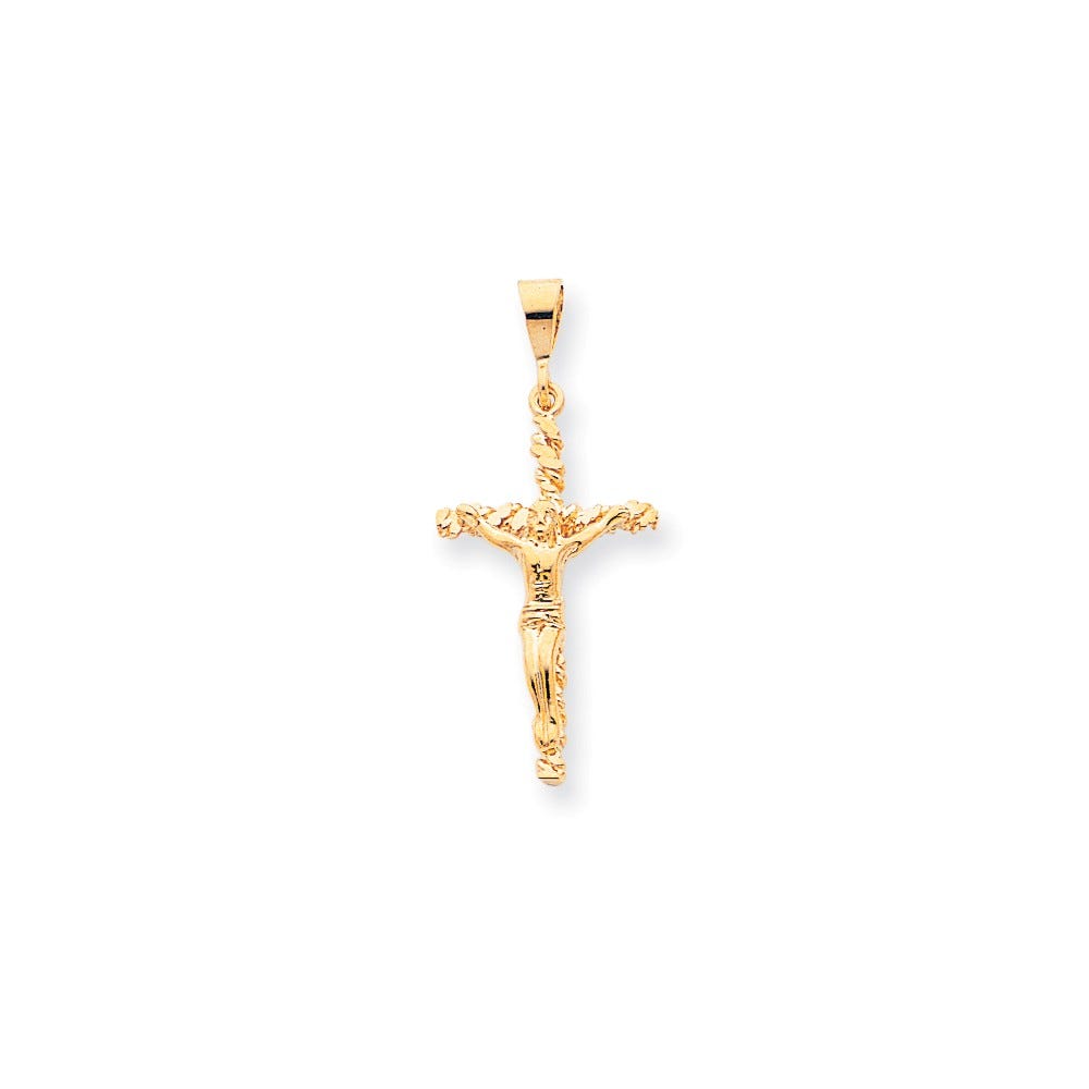 Solid Polished Crucifix Pendant