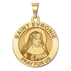 Saint Evronie Round Religious Medal