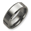Tungsten Beveled Edge Flat Approx. 0.31 Inch Polished Wedding Band