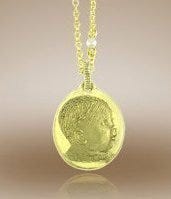 Oval Shaped Pendant with Plain Back