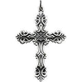 Sterling Silver Ornate Scrollwork Cross Pendant