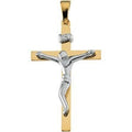 Two Tone Crucifix Pendant