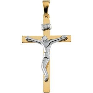 Two Tone Crucifix Pendant