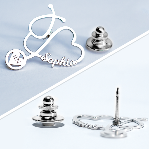 Personalized Nurse Stethoscope Pin