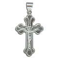 Sterling Silver Quatrefoil Crucifix Pendant