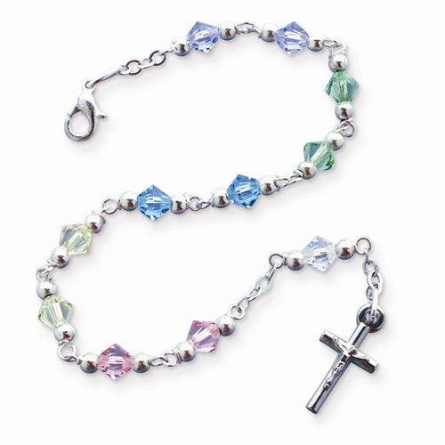 Multi-Color Bead Rosary Bracelet