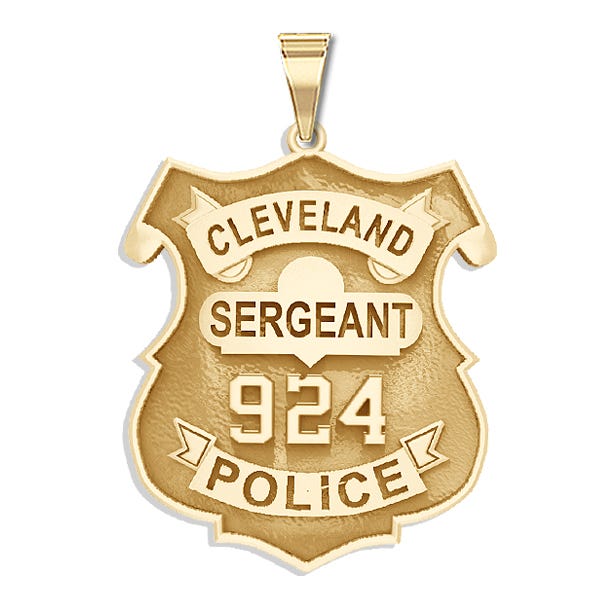 Personalized Police Shield Ohio Badge with Your Department, Rank and Number