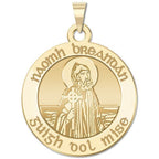 Saint Brendan - Gaelic - Round Religious Medal