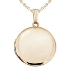 Solid 14K Yellow Gold Round Yellow Photo Locket