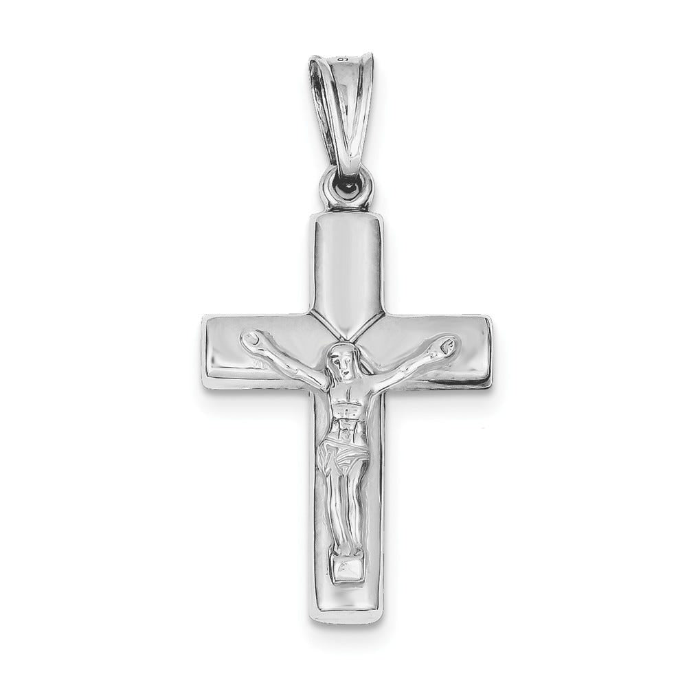 Sterling Silver Hollow Latin Crucifix Pendant