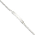 Custom Engraved Sterling Silver Women's Anchor Link ID Bracelet
