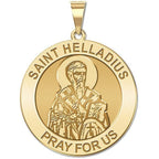 Saint Helladius Round Religious Medal