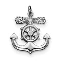 Rhodium-Plated Mariner Cross Pendant