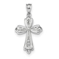 14K White Gold Fancy Cross Pendant